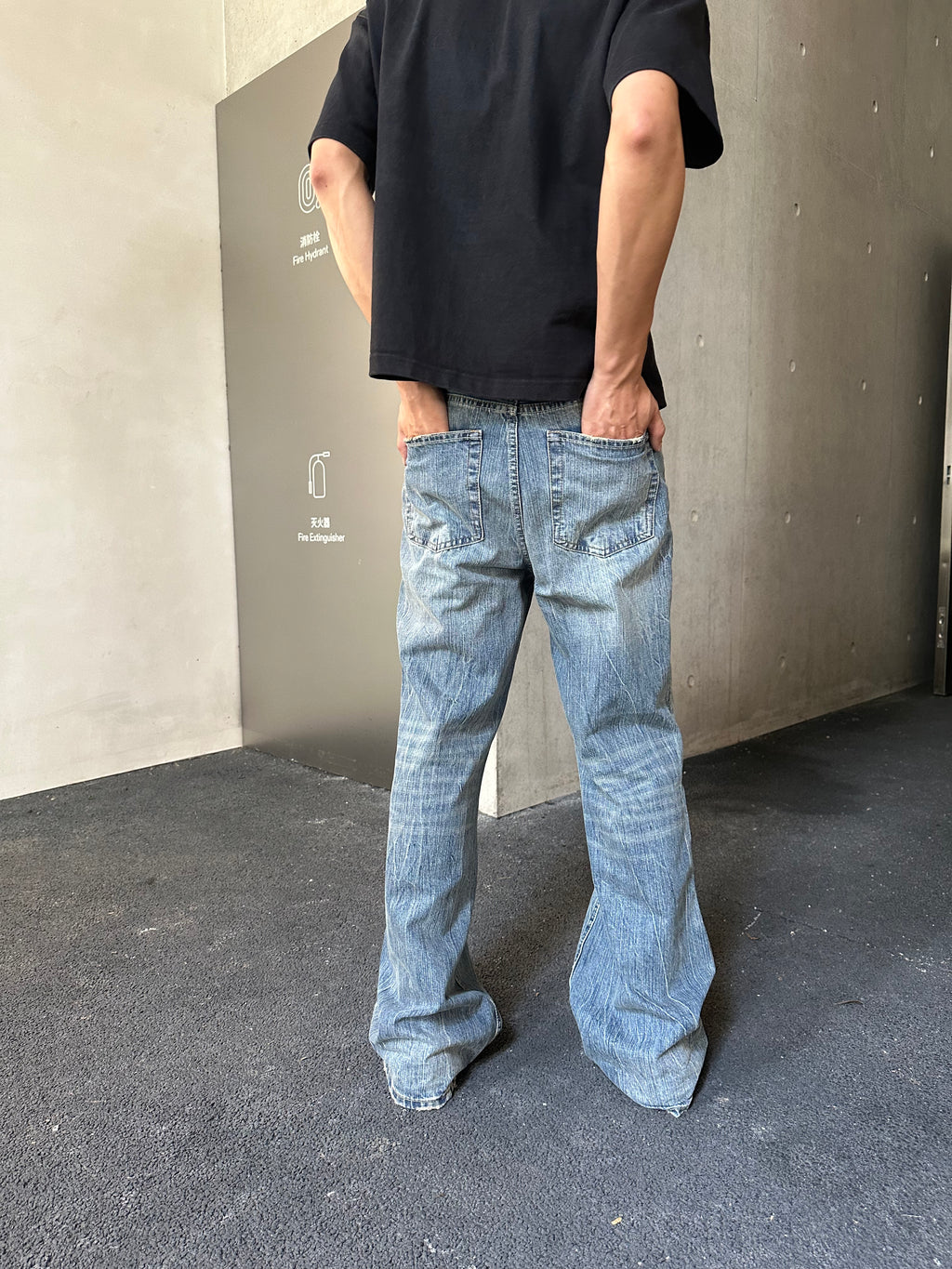 Frofooo New Men's Blue Washed Jeans – Loose Fit, Premium Stretch