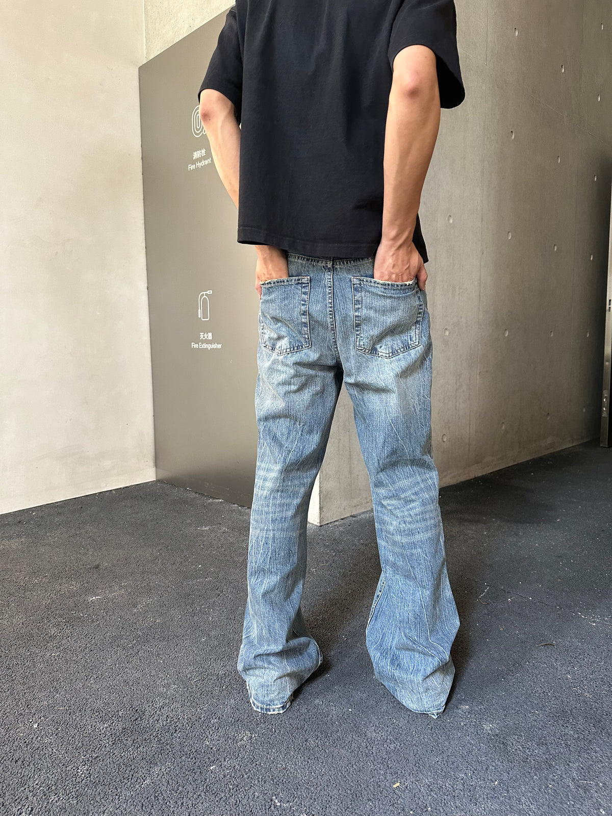 Frofooo New Men's Blue Washed Jeans – Loose Fit, Premium Stretch