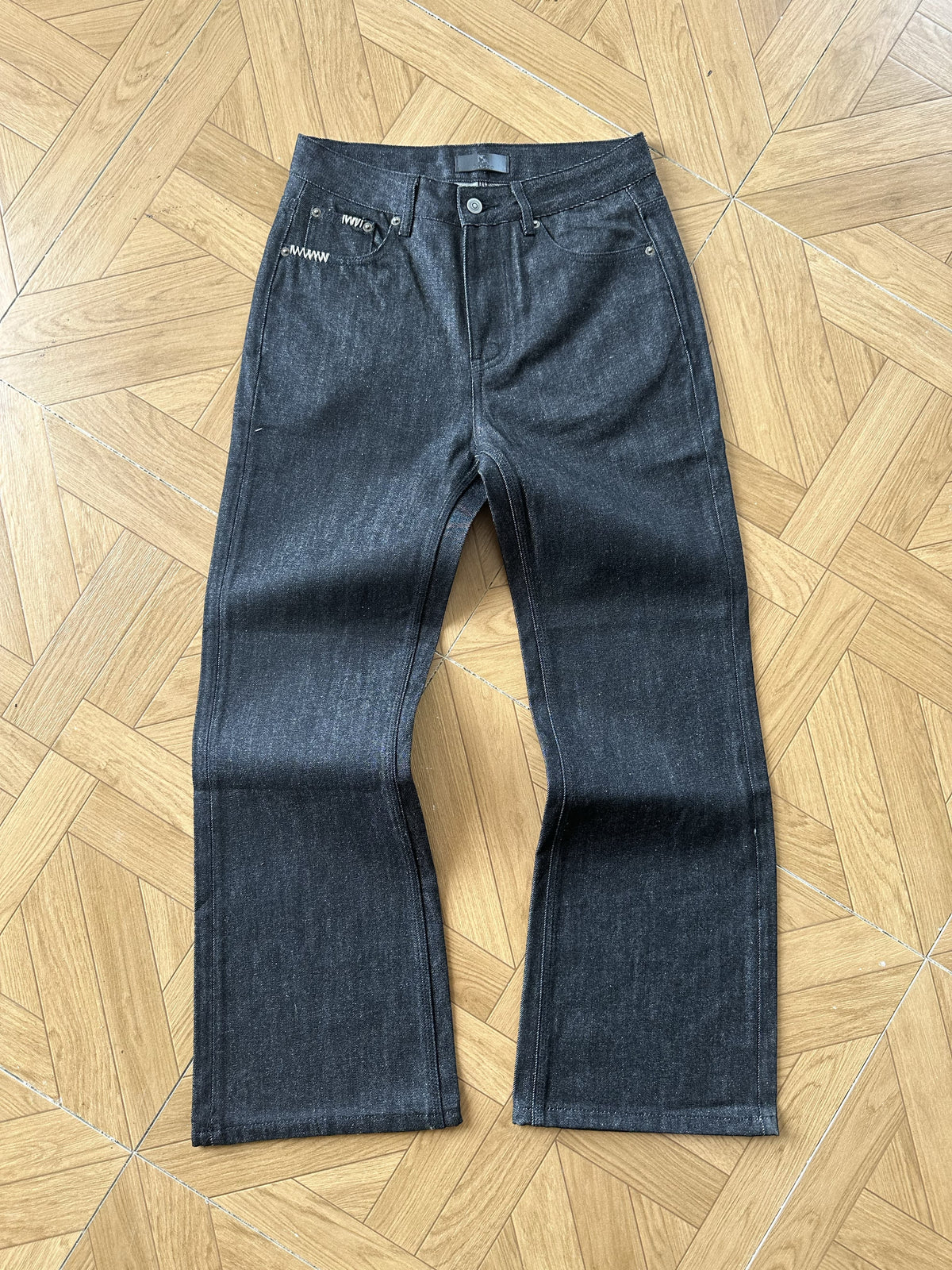Frofooo Men's Blue Jeans, Flared and Loose Fit, 100% Cotton, Casual and Trendy Everyday Wear