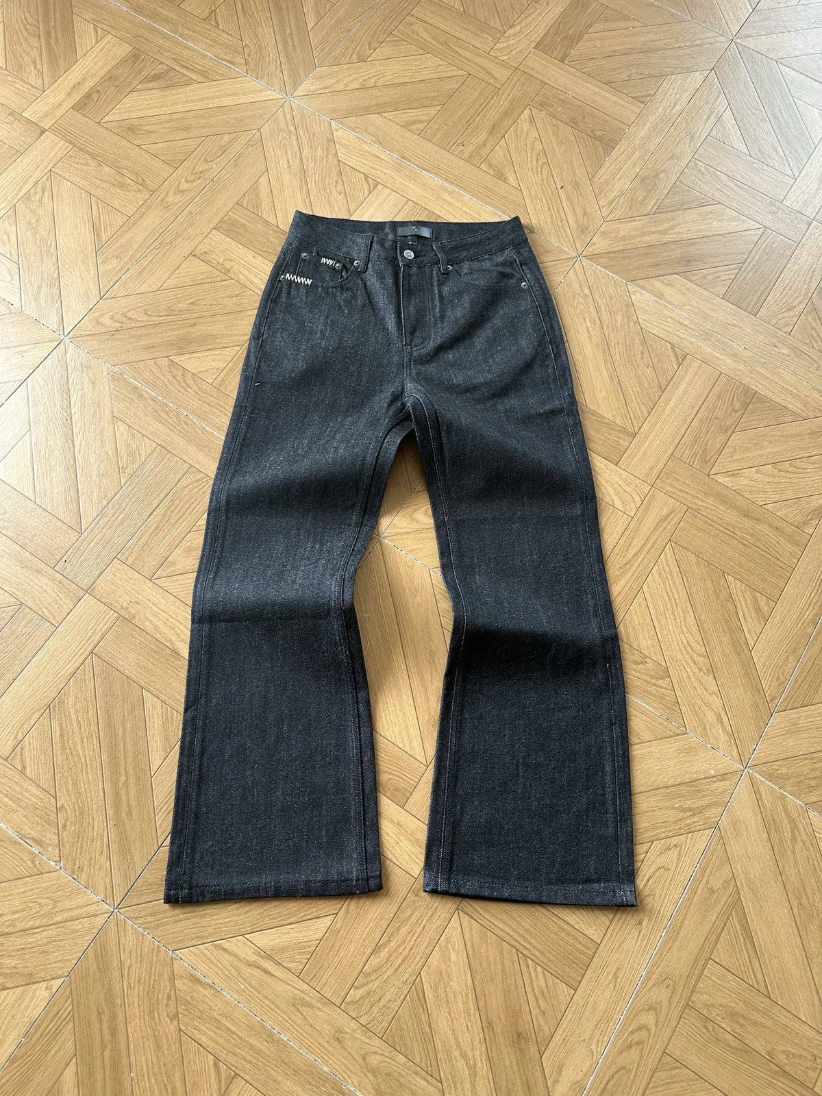Frofooo Heavyweight Washed Men's Jeans – 16oz Classic Bootcut 100% Cotton Denim