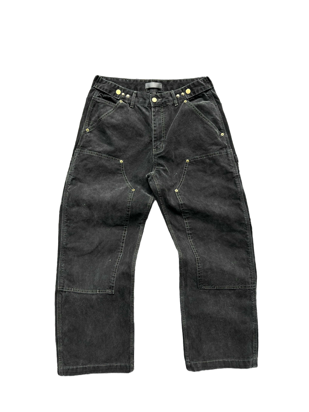 Frofooo Men's Black Knee-Length Jeans, Stylish Pure Cotton Straight Leg, Suitable for Casual Everyday Wear